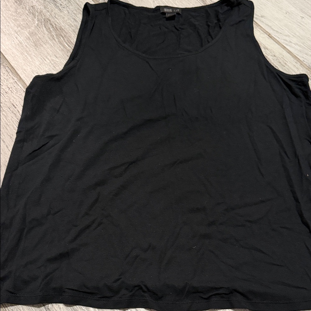 J Jill Wherever Collection Black Sleeveless Top Medium Petite